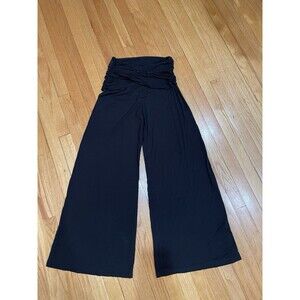 Bailey 44 Wide Leg Palazzo Jersey Pants Women Size L Criss Cross Waist Black EUC
